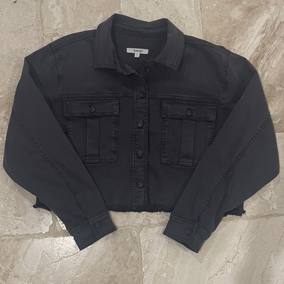 Splendid Grey Cropped Jacket (Size M) - Picture 1 of 8